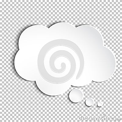 Vector white paper thought bubble Stock Photo