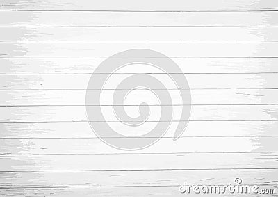 Vector white background with horizontal scratched wood boards Stock Photo