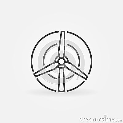 Vector wind turbine concept icon Vector Illustration