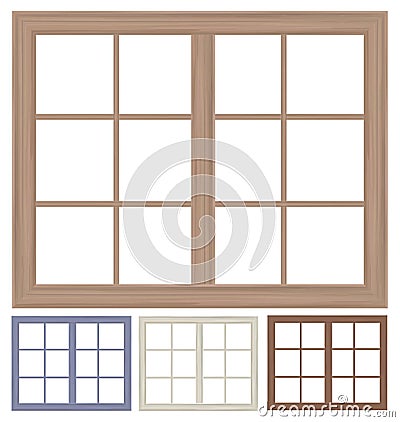 Vector window frames isolated. Vector Illustration