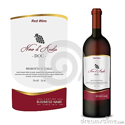 Vector wine label Vector Illustration