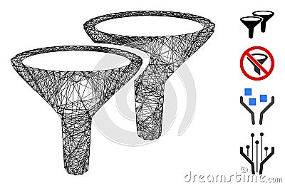 Hatched Filters Vector Mesh Stock Photo