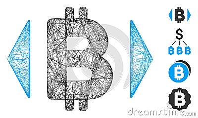 Hatched Regulate Bitcoin Price Vector Mesh Stock Photo