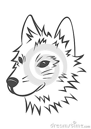 Vector wolf head Vector Illustration