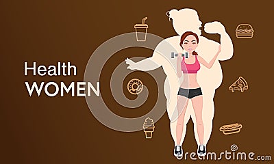 Woman slim fit vector illustration Vector Illustration