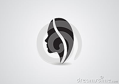 Vector women silhouette beauty female lady icon Vector Illustration