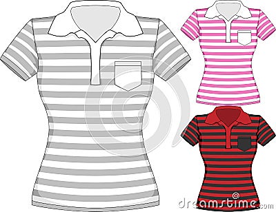 Vector womens short sleeve t-shirt design Vector Illustration