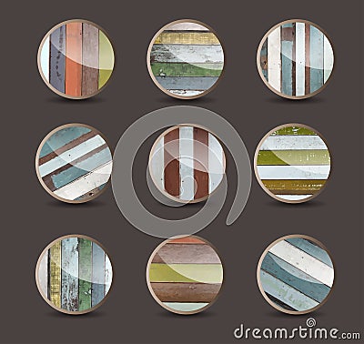 Vector wood background for the app icons Vector Illustration