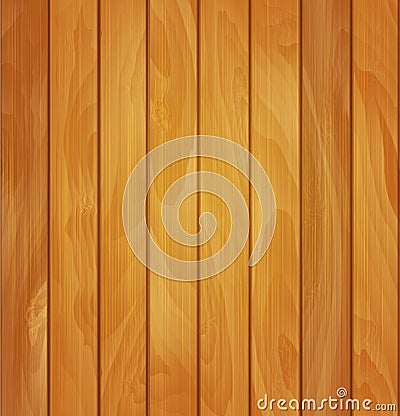 Vector wood background- texture of light brown wooden planks Vector Illustration