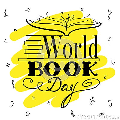 Vector World Book Day poster Vector Illustration