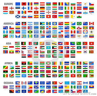 Vector World Country Flags set Vector Illustration