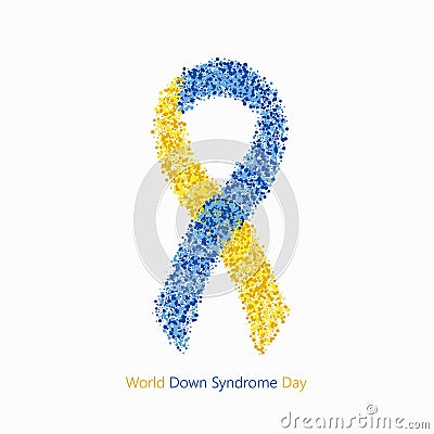Vector world down syndrome day symbol on white Vector Illustration