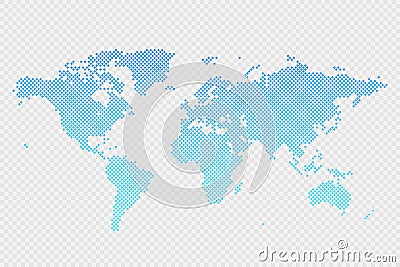 Vector world map infographic symbol on transparent background. International rhombus illustration sign Vector Illustration