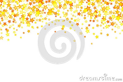 Vector yellow stars background element in flat style Vector Illustration