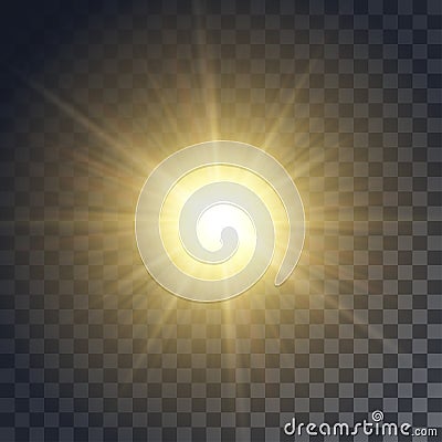 Vector yellow sun Vector Illustration