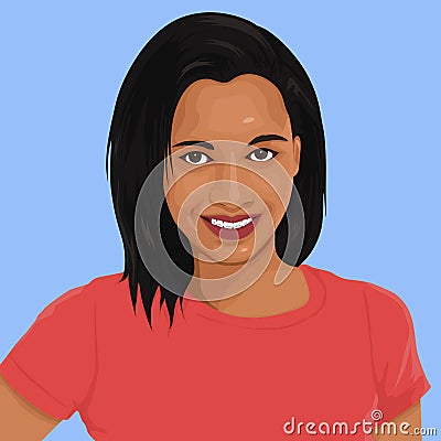 Vector of Young Adult Portrait Stock Photo