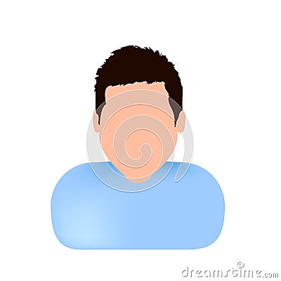 Vectorial blank face avatar Vector Illustration