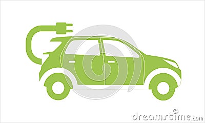 Vectorial icon of electric car Stock Photo