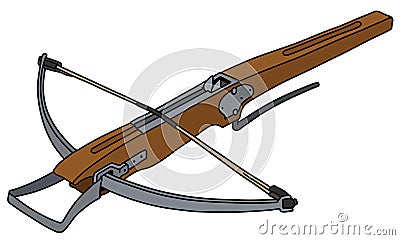 The historical wooden crossbow Vector Illustration