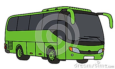 The light green touristic bus Vector Illustration