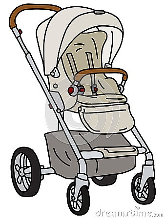 The light sport seat stroller Vector Illustration