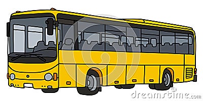 The yellow touristic bus Vector Illustration