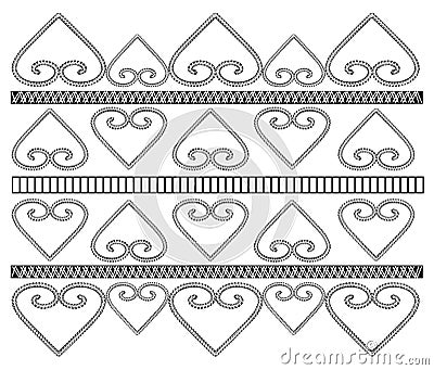 Vectorized hearts design Vector Illustration