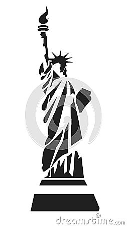 Vectorized Statue of Liberty Stock Photo