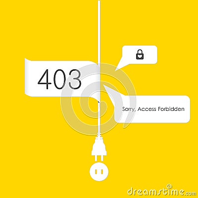 Vectors Abstract background 403 connection error Access Denied Vector Illustration