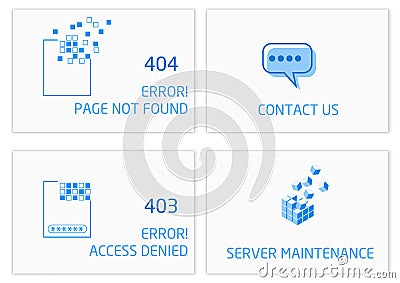 Vectors Abstract background connection error access website Vector Illustration