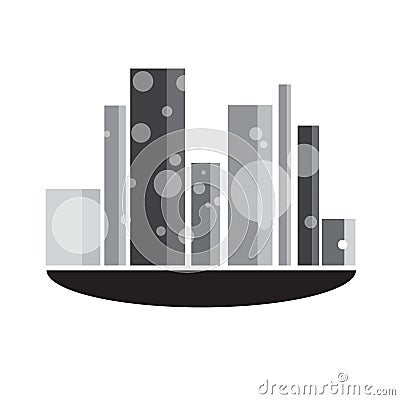 Vectors building black and white on white background Vector Illustration