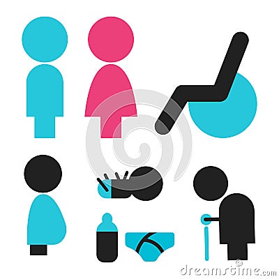 Vectors symbol icon toilet shopping Vector Illustration