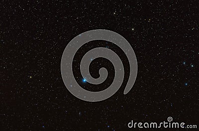 Vega in the constellation Lyra in the dark sky full of stars Stock Photo