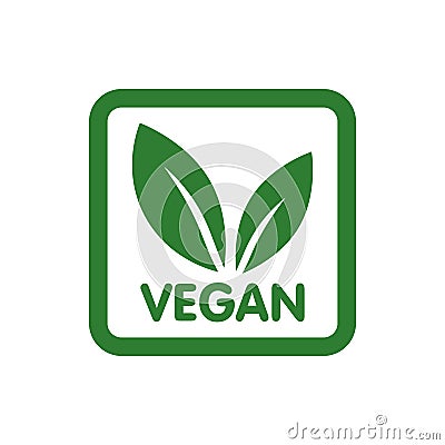 Vegan Bio, Ecology, Organic logo and icon, label, tag. Green leaf icon on white background Vector Illustration