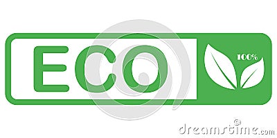 Vegan Bio, Ecology, Organic logo and icon, label, tag. Green leaf icon on white background Vector Illustration