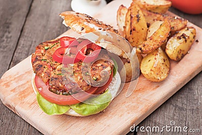 Vegan burger Stock Photo