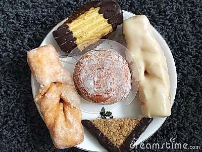 Vegan cakes on a plate Stock Photo