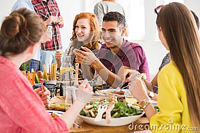 Vegan food party concept Stock Photo