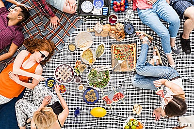 Vegan food and picnic concept Stock Photo