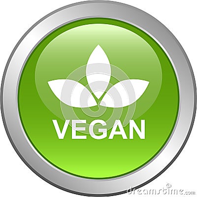 Vegan food seal stamp logo Vector Illustration