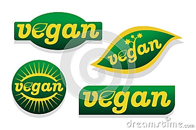 Vegan food symbol Vector Illustration