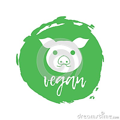 Vegan Free Label. Food intolerance symbols. Vector illustration Vector Illustration