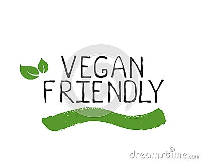 Vegan friendly label and high quality product badges. Bio Home made food Organic product Pure healthy Eco food organic, bio and Stock Photo