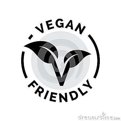 Vegan friendly stamp icon Vector Illustration