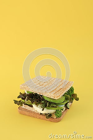 Vegan green sandwich Stock Photo