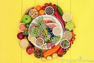 Vegan Health Food Assortment Stock Photo