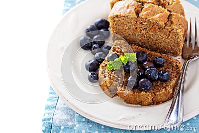 Vegan healthy apple carrot sweet bread Stock Photo