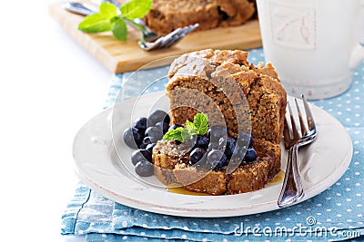 Vegan healthy apple carrot sweet bread Stock Photo