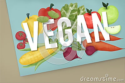 Vegan Healthy Eating Food Vegetable Vegetarian Concept Stock Photo