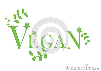 Vegan logo Stock Photo